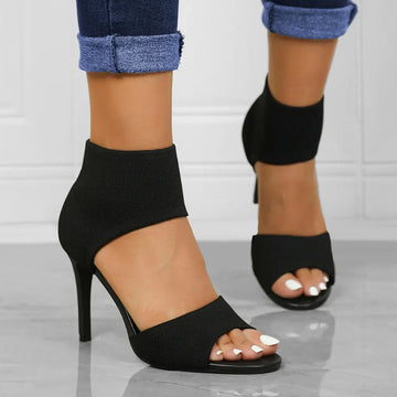 Savannah – Stretch Knit High Heel Sandals – Women’s fashion piece