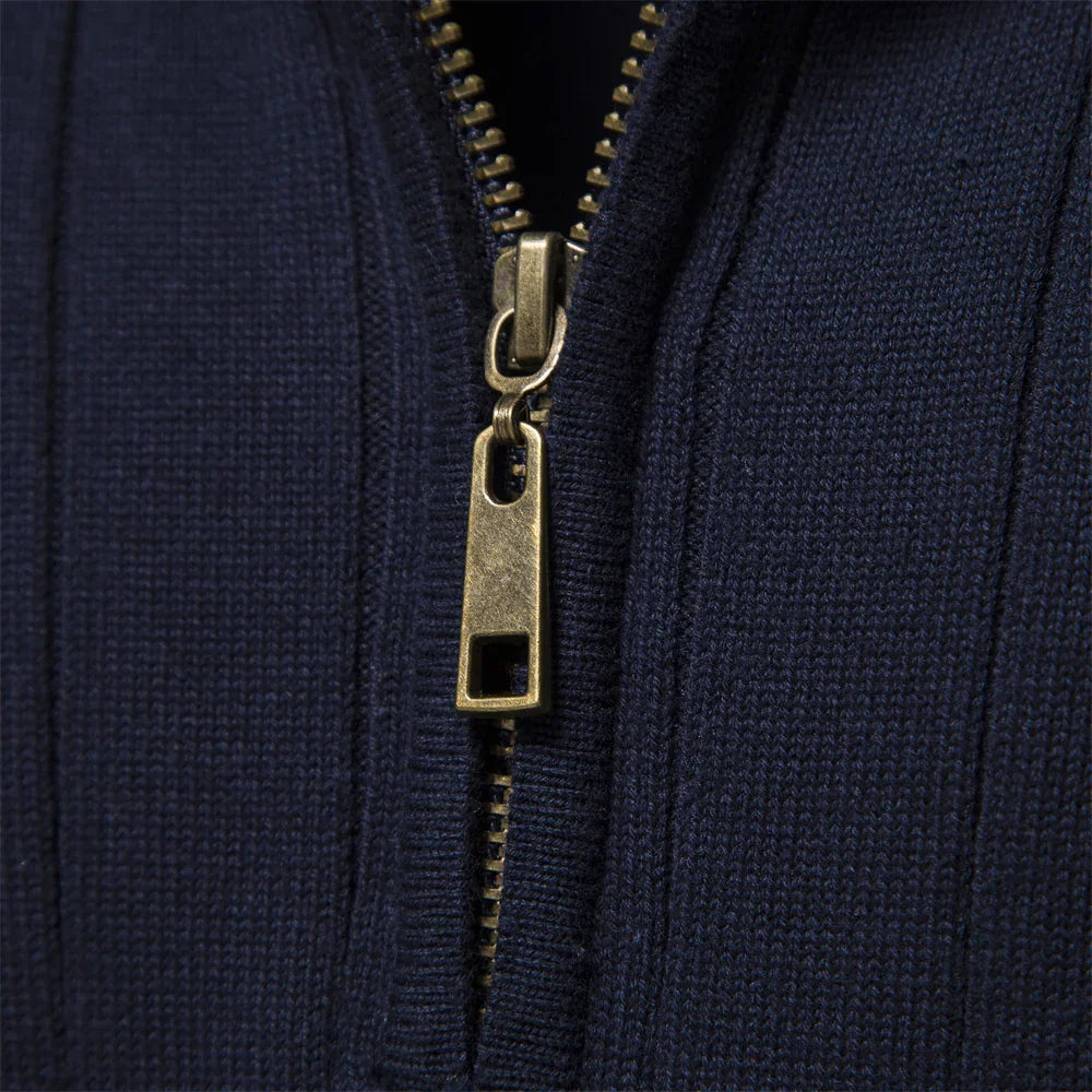 Aloïs™ - Men's Winter Sweater with Zip Collar and Optimal Warmth