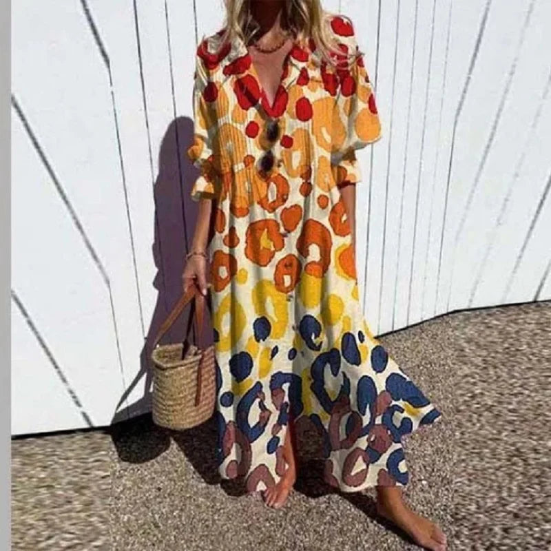 Cassidy Boho Beauty Puff Sleeve Maxi Dress – Women’s fashion piece