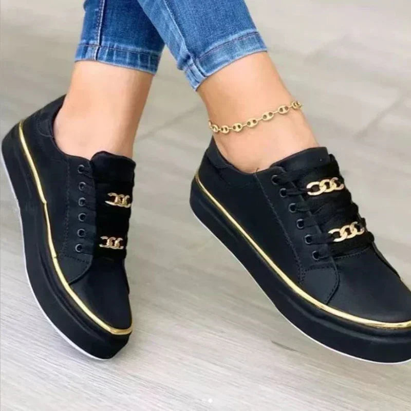 Kate Luxe Chain Accent Sneakers – Women’s fashion piece