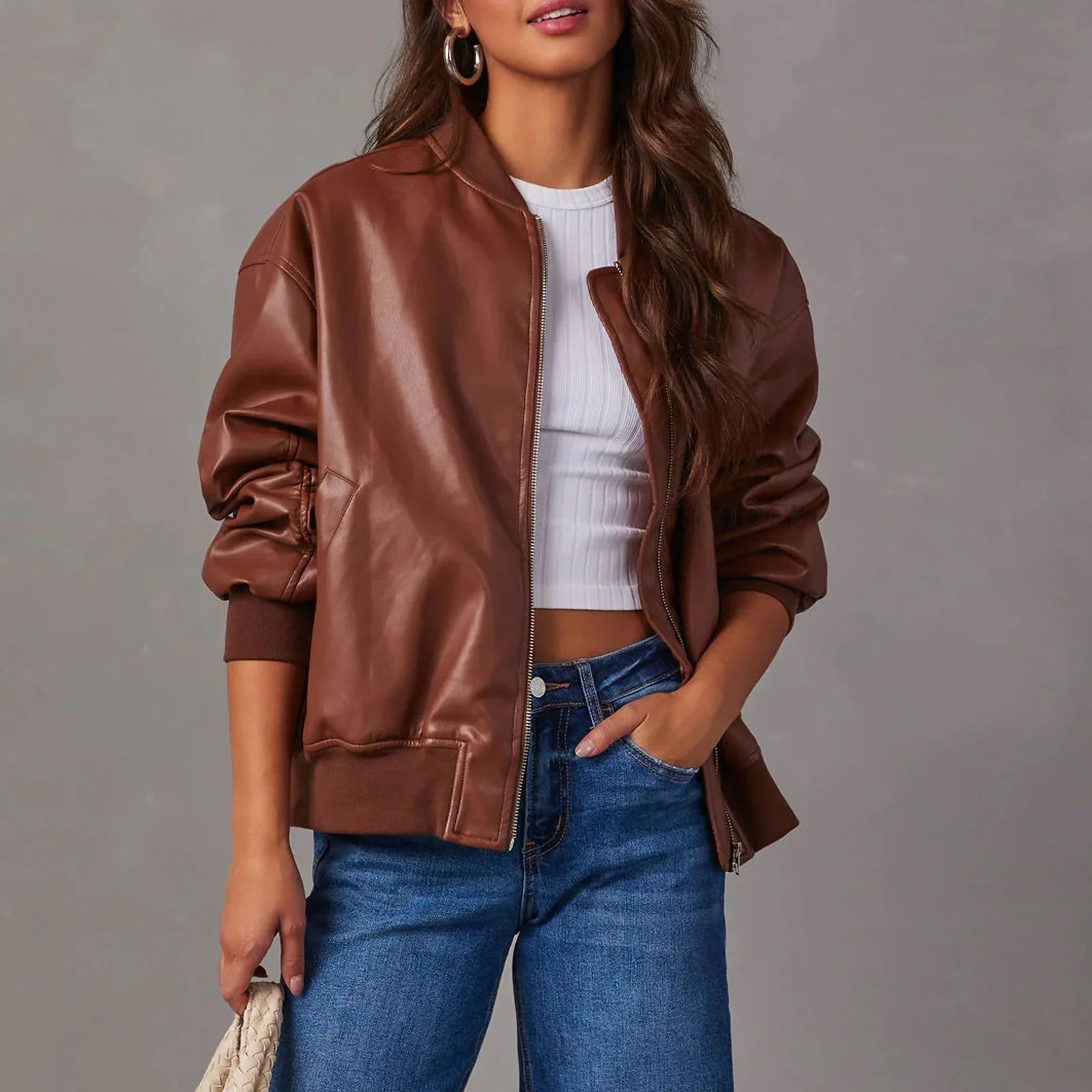 Kina | Oversized Bomber Jacket For Women