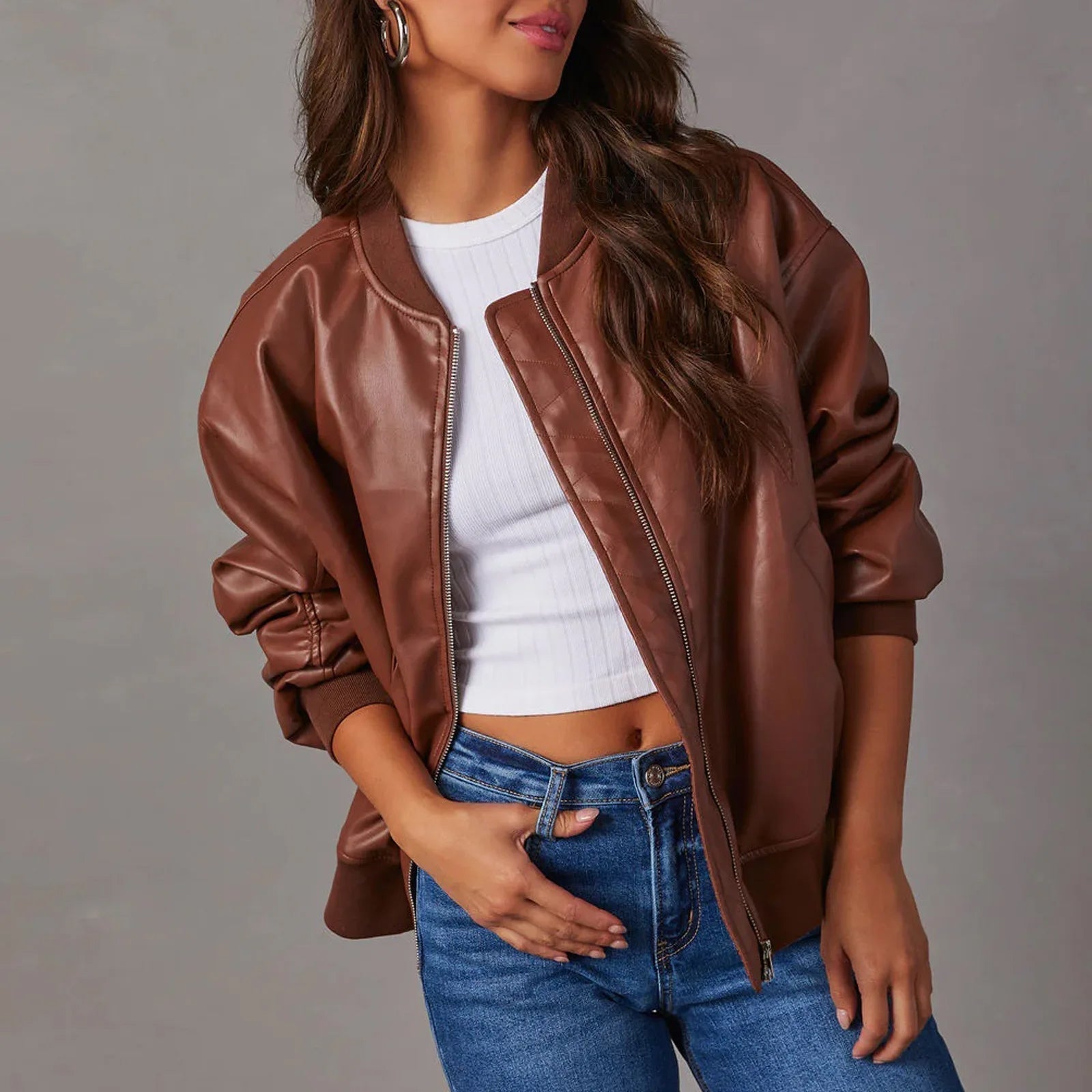 Kina | Oversized Bomber Jacket For Women