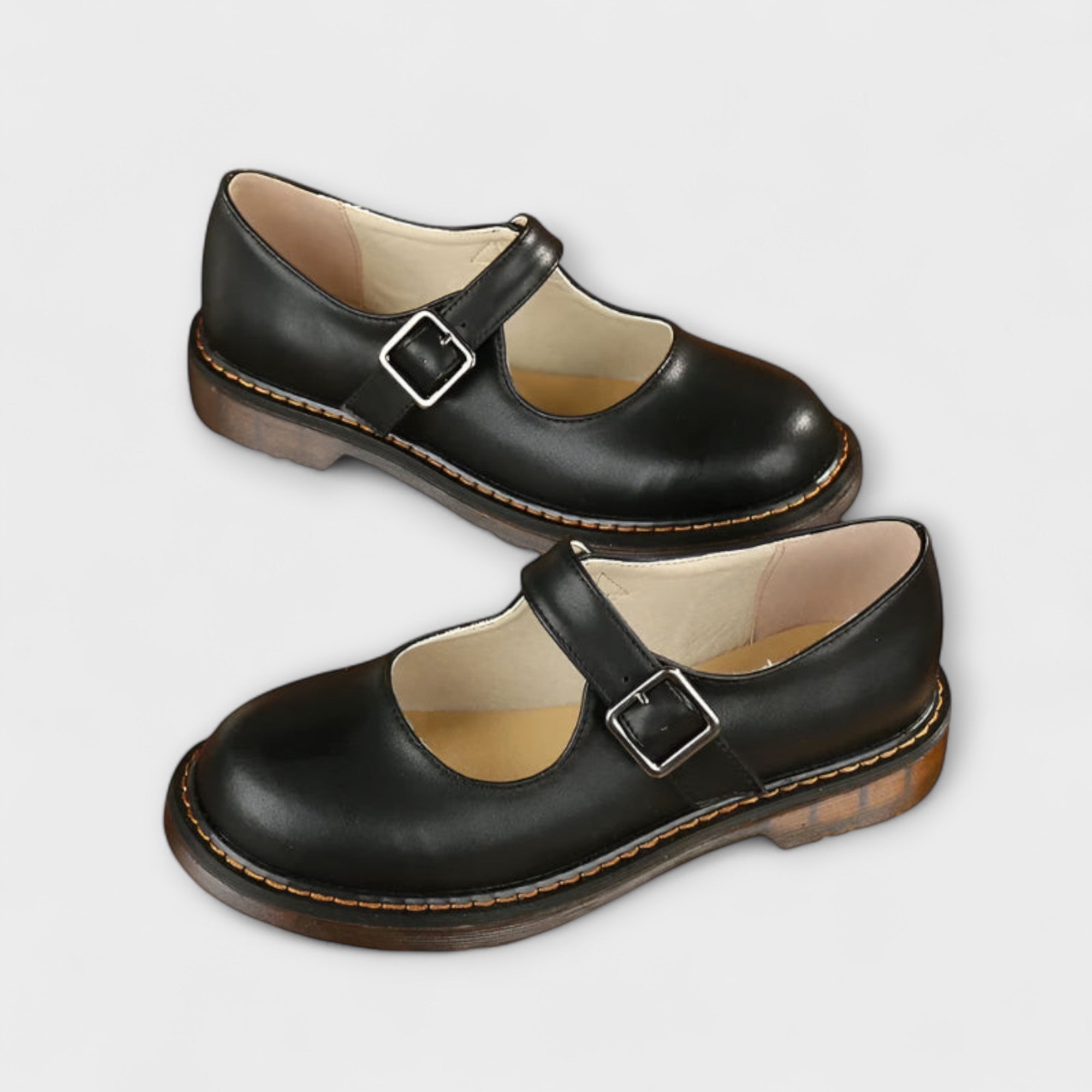 Clara Buckle Strap Flats