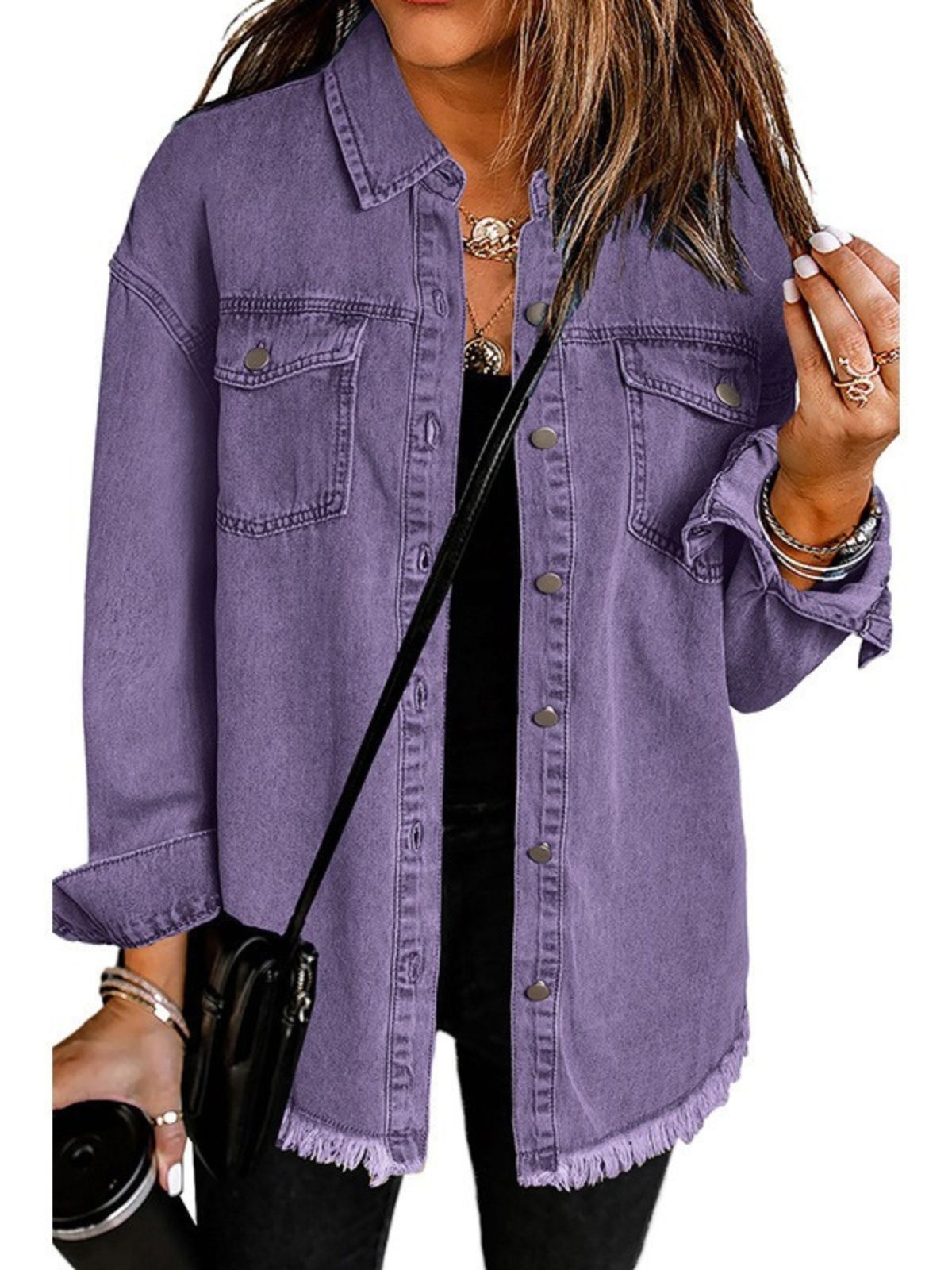 Harper Denim Button Up Jacket