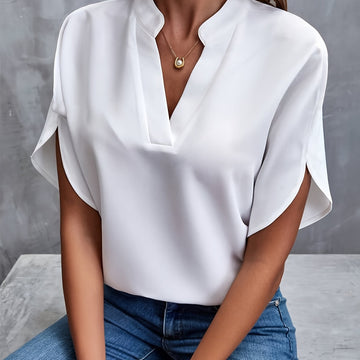 Hensley Elegant V Neck Blouse – Women’s fashion piece