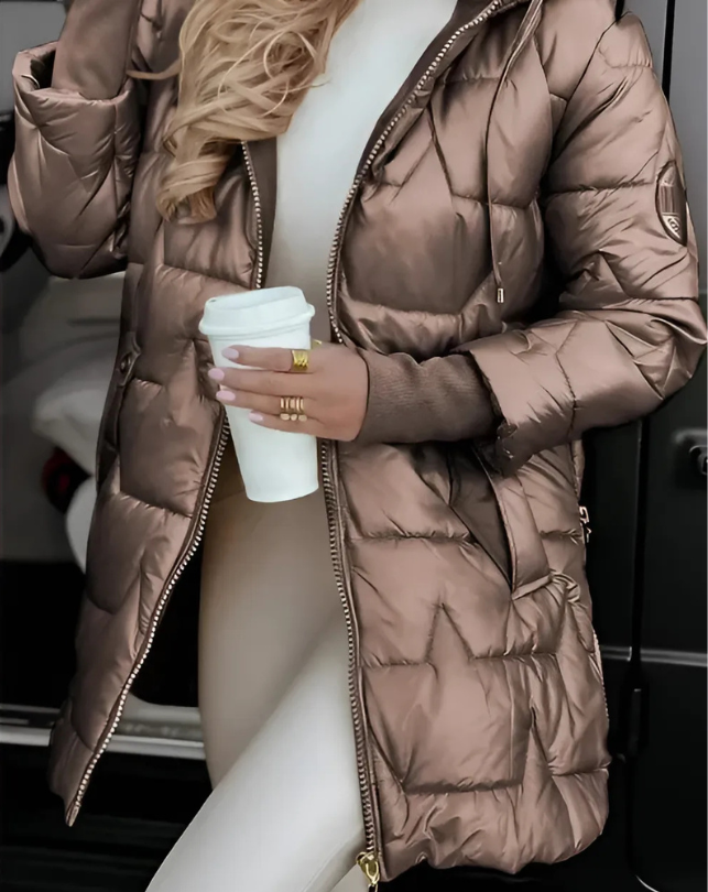 Isla Shine – Stylish Winter Coat With Hood And Lining