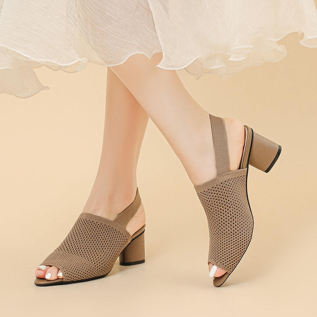 Kensington – Slingback Mesh Sandals – Women’s fashion piece