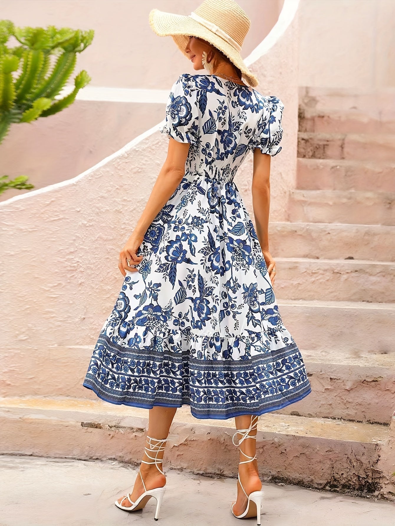 Avalee Floral Print A Line Dress