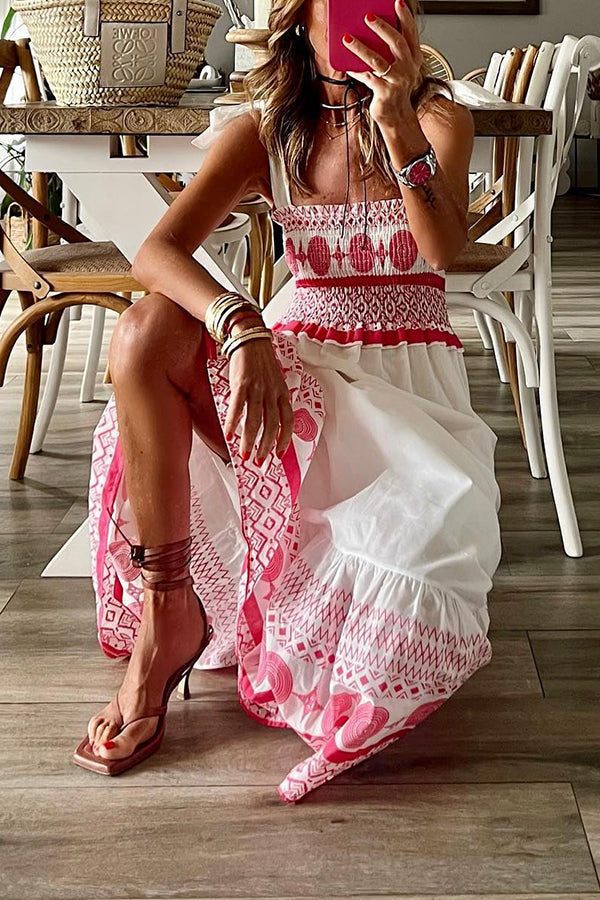 Addison Lace Up Square Collar Sling Dress