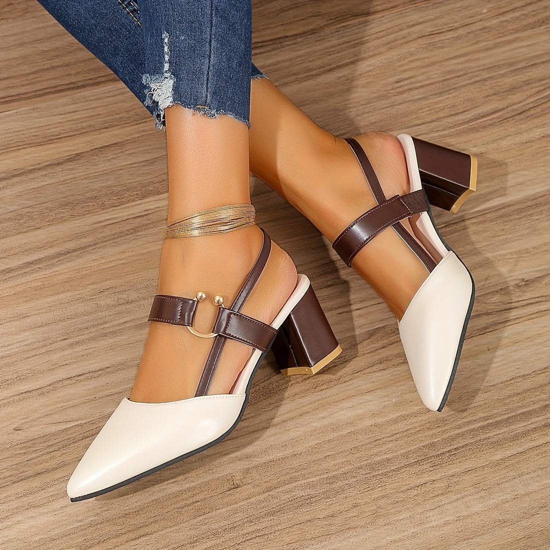 Camilla – Dual Strap Comfort Heel – Women’s fashion piece