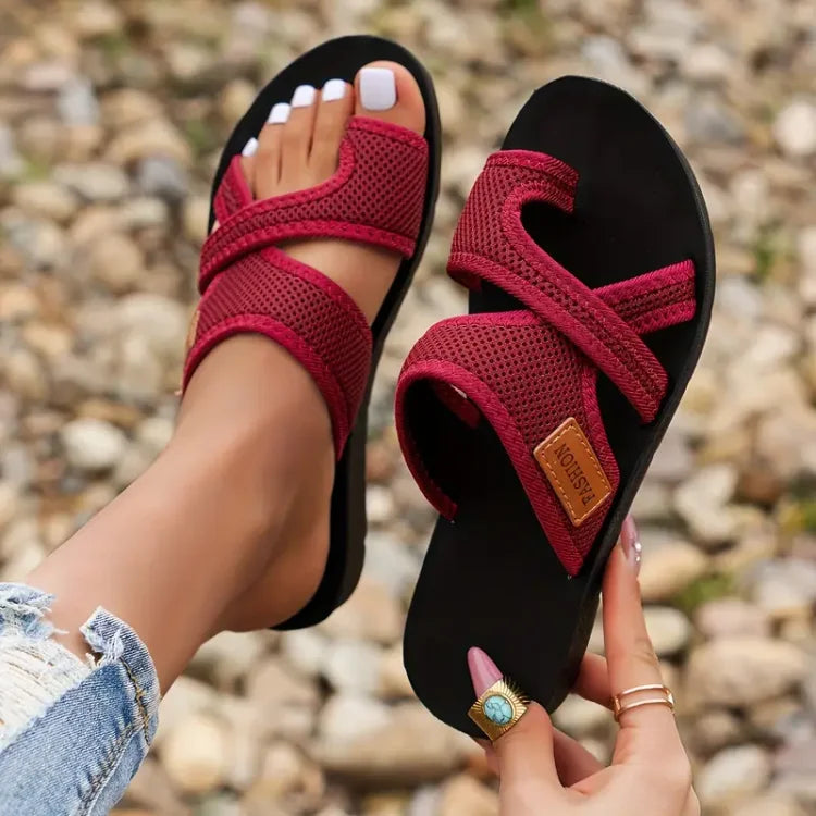 Elina Criss Cross Comfort Slides