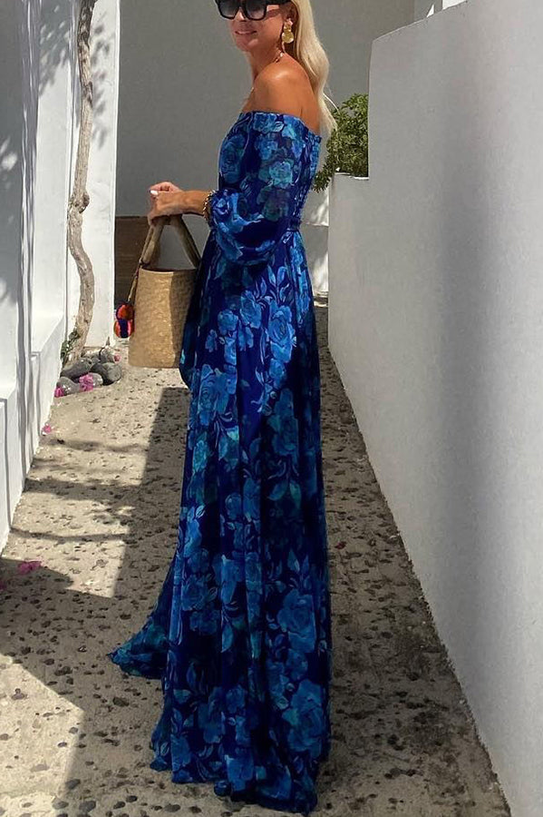 Francesca Floral Off Shoulder Maxi Dress