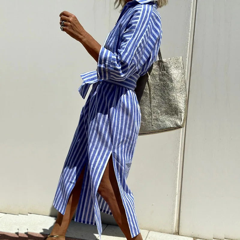 Armelle | Elegant Striped Summer Dress (almost Sold Out)