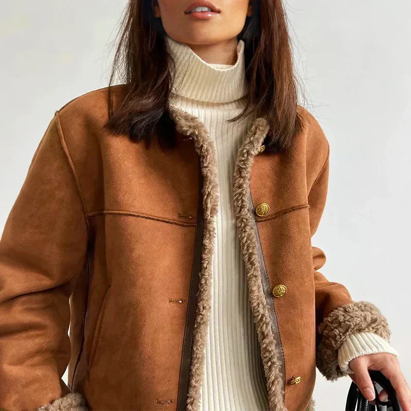 Aubrielle™ | Shearling Lined Jacket – Women’s fashion piece