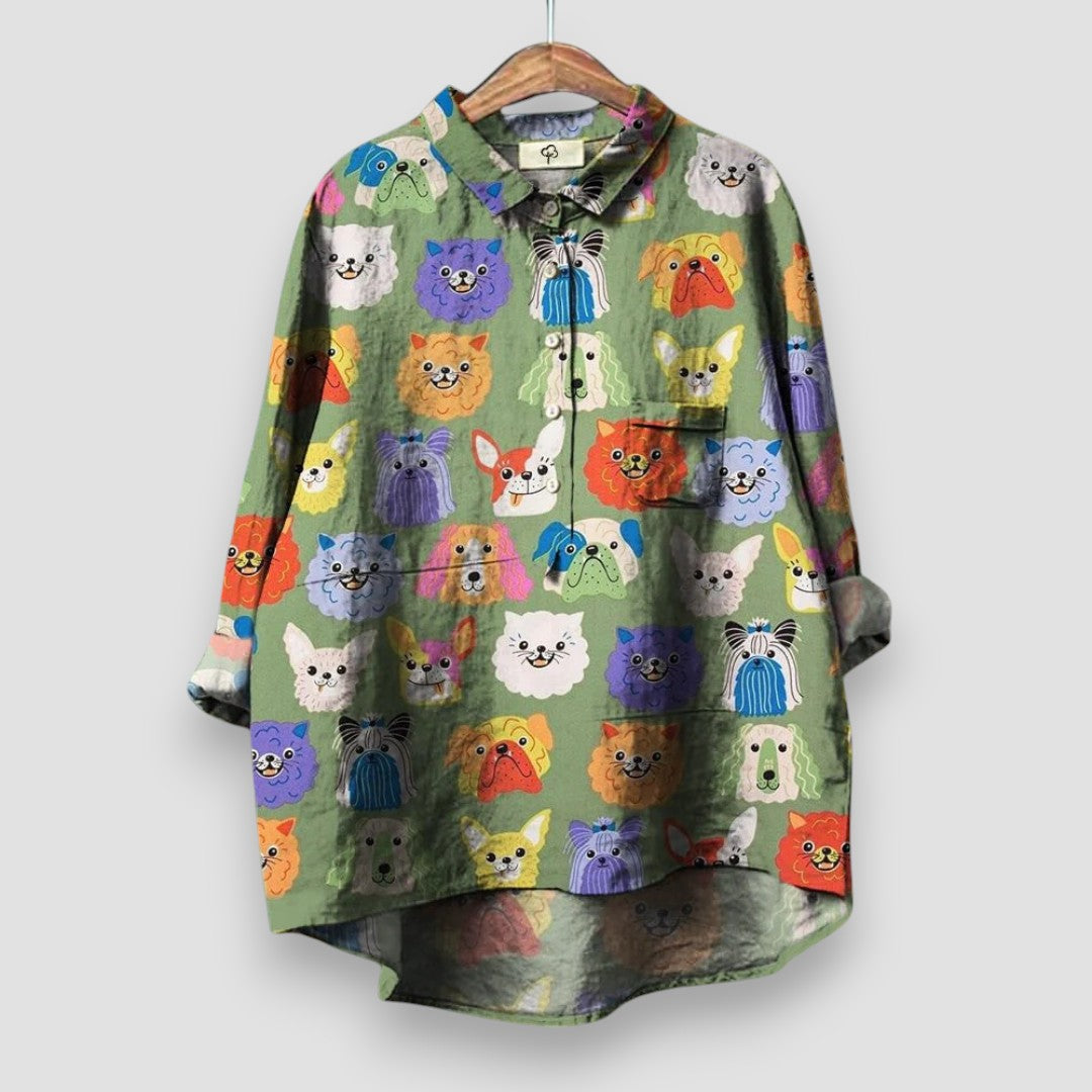 Marlowe – The Happy Print Blouse – Women’s fashion piece