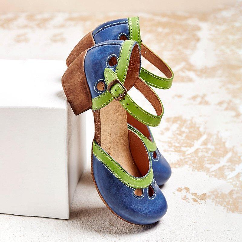 Daisy Retro Charm Mary Jane Heels – Women’s fashion piece
