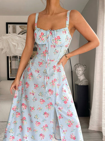 Luna Bloom Backless Midi Dress – Women’s fashion piece