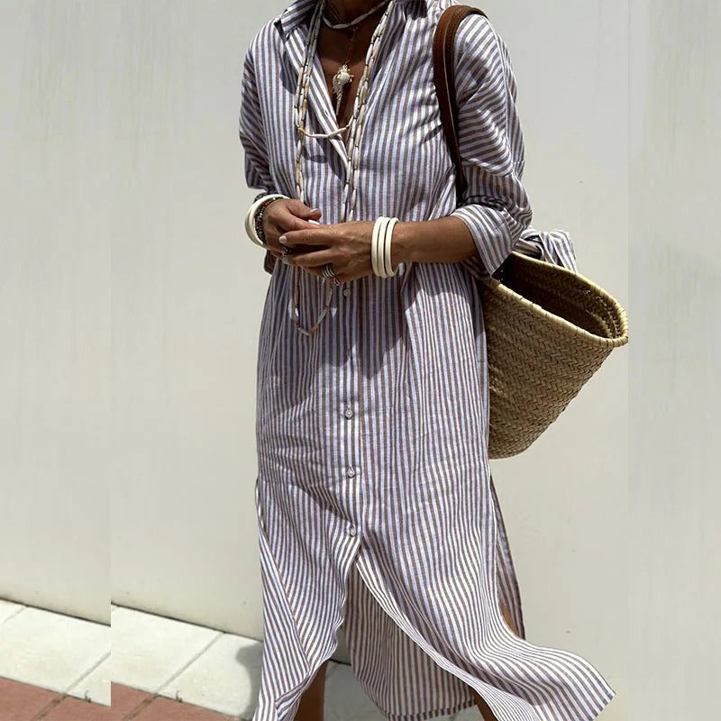 Armelle | Elegant Striped Summer Dress (almost Sold Out)