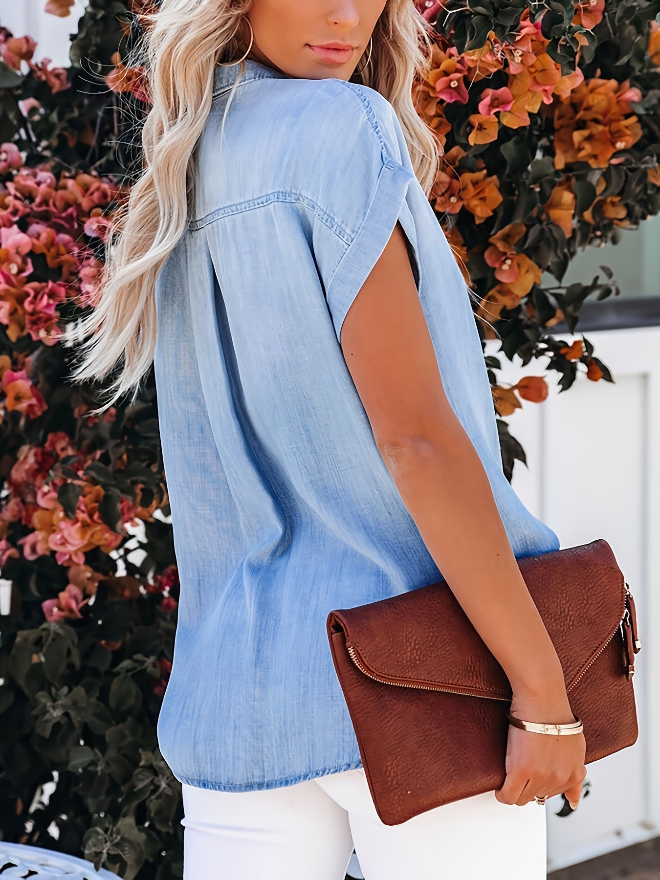 Riley – Soft Roll Sleeve Button Shirt