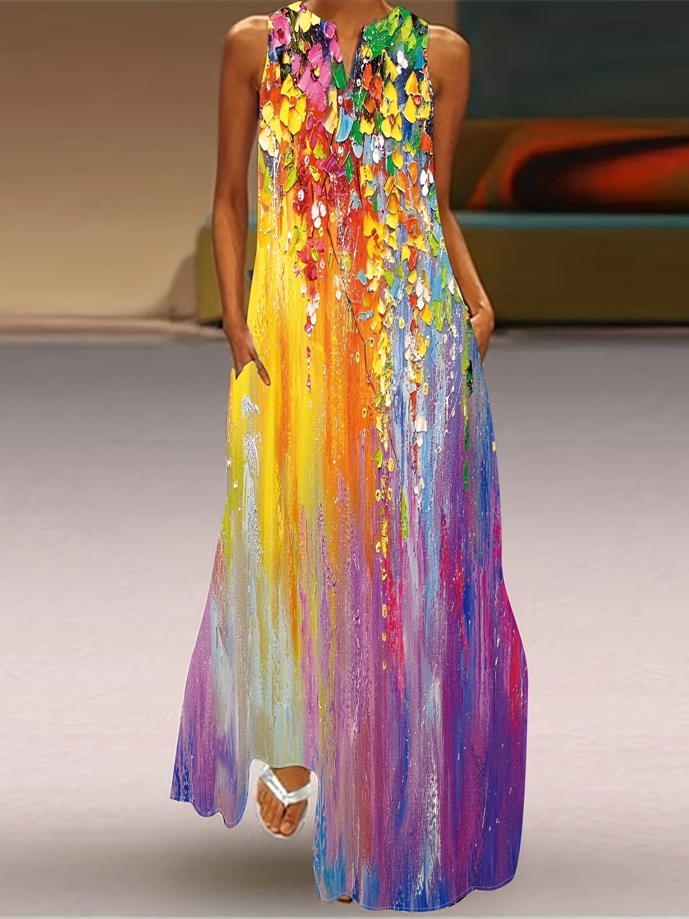 Calista | Bohemian Floral Maxi Dress – Women’s fashion piece