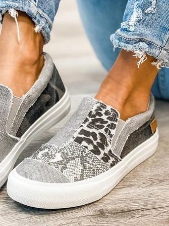 Gwen Patchwork Slip On Sneakers