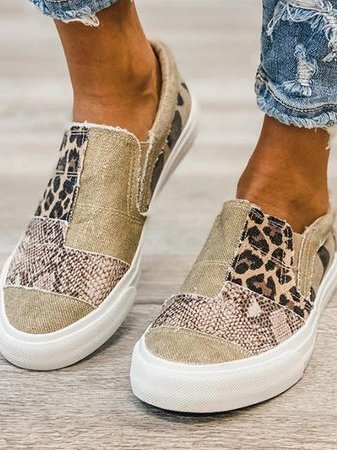 Gwen Patchwork Slip On Sneakers – Women’s fashion piece