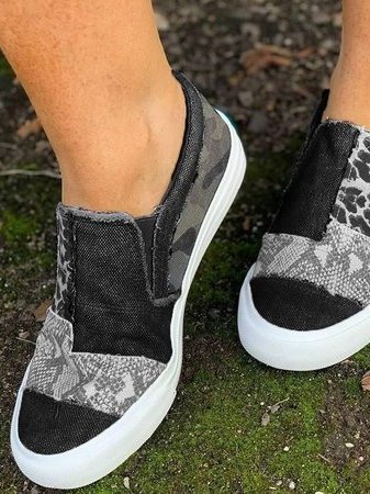Gwen Patchwork Slip On Sneakers