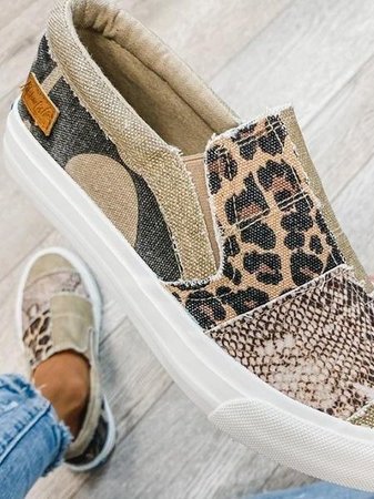 Gwen Patchwork Slip On Sneakers