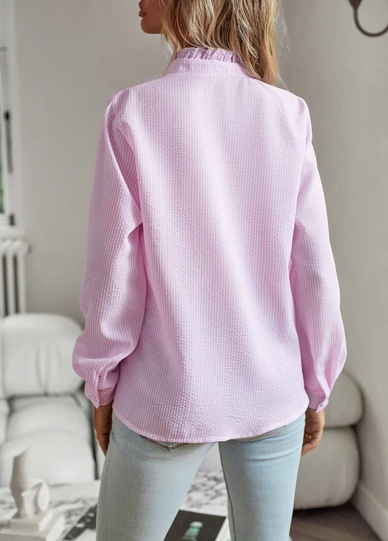 Isabelle – Ruffled Button Up Blouse