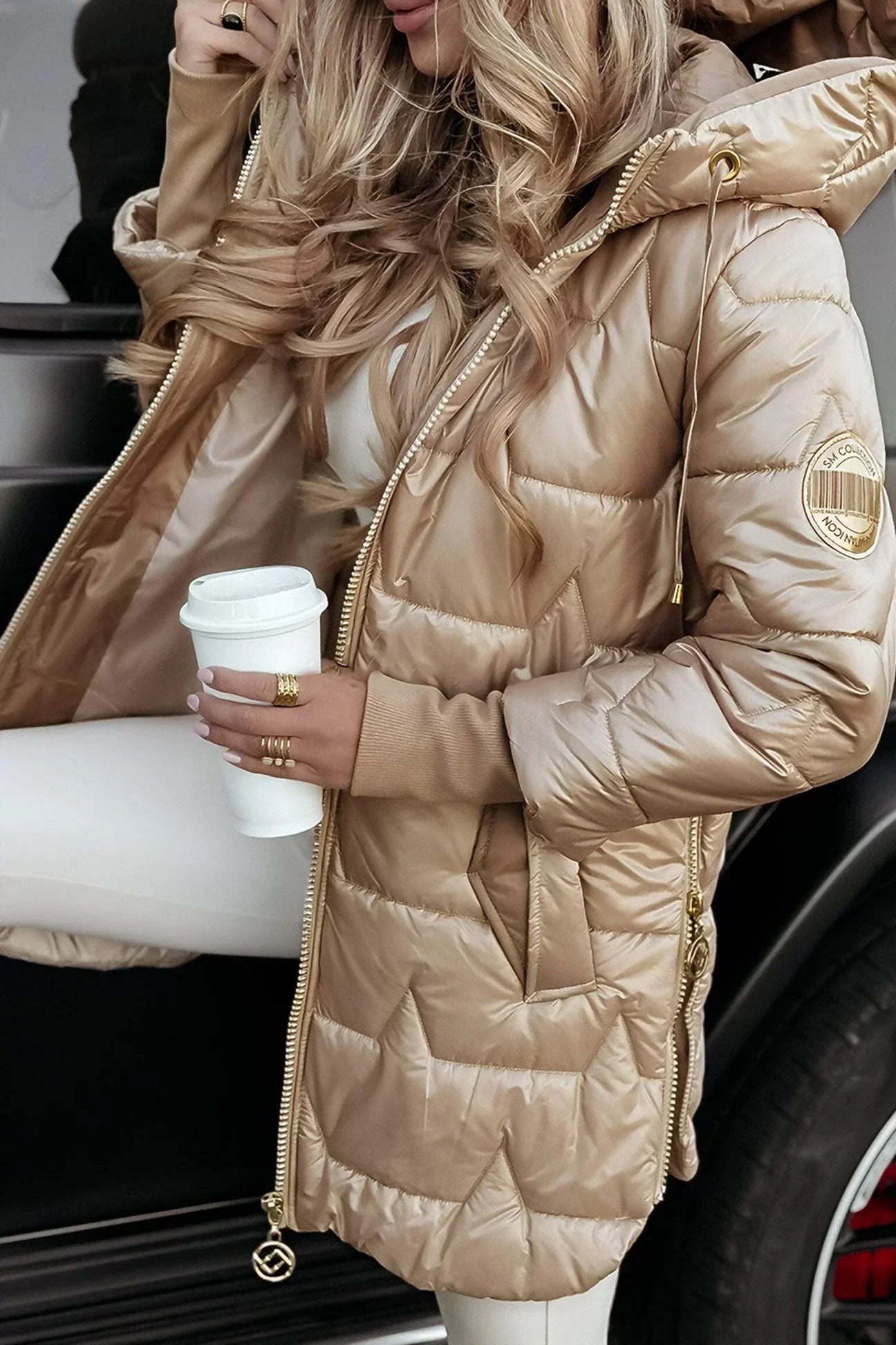 Isla Shine – Stylish Winter Coat With Hood And Lining