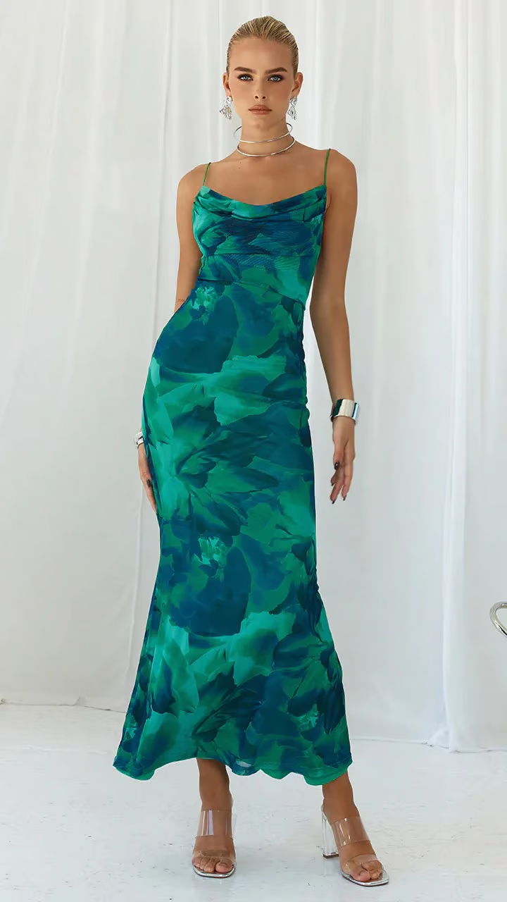 Ainsley Sleeveless Club Party Bodycon Maxi Dress