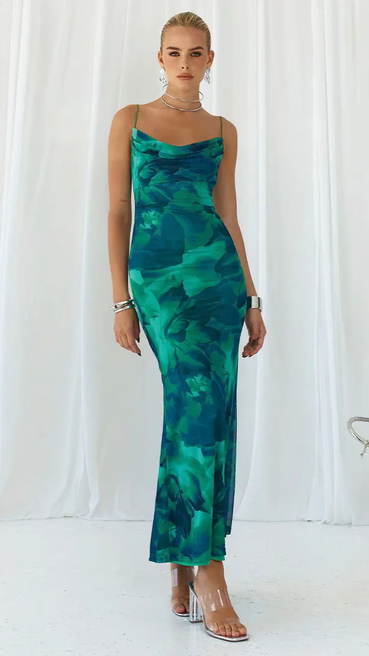 Ainsley Sleeveless Club Party Bodycon Maxi Dress