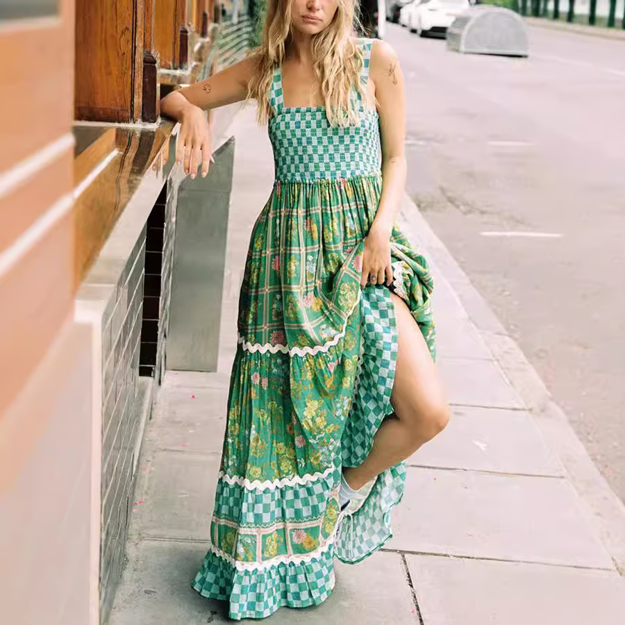 Basil Sunshine Dreams Boho Maxi Dress – Women’s fashion piece
