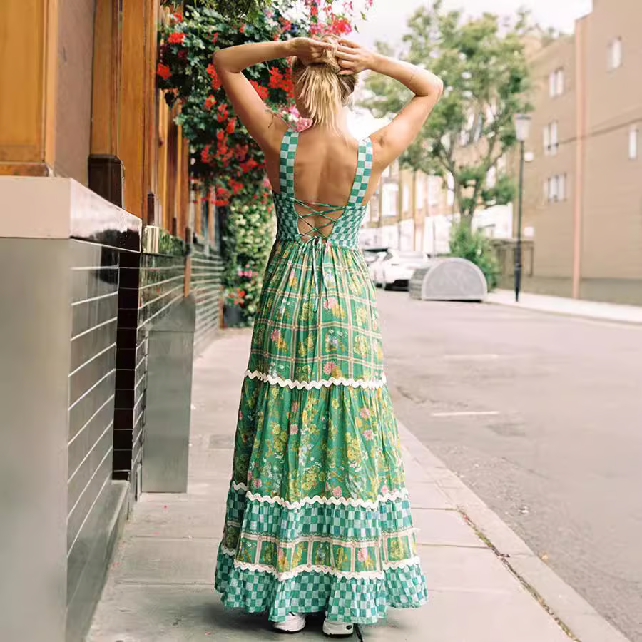 Basil Sunshine Dreams Boho Maxi Dress – Women’s fashion piece
