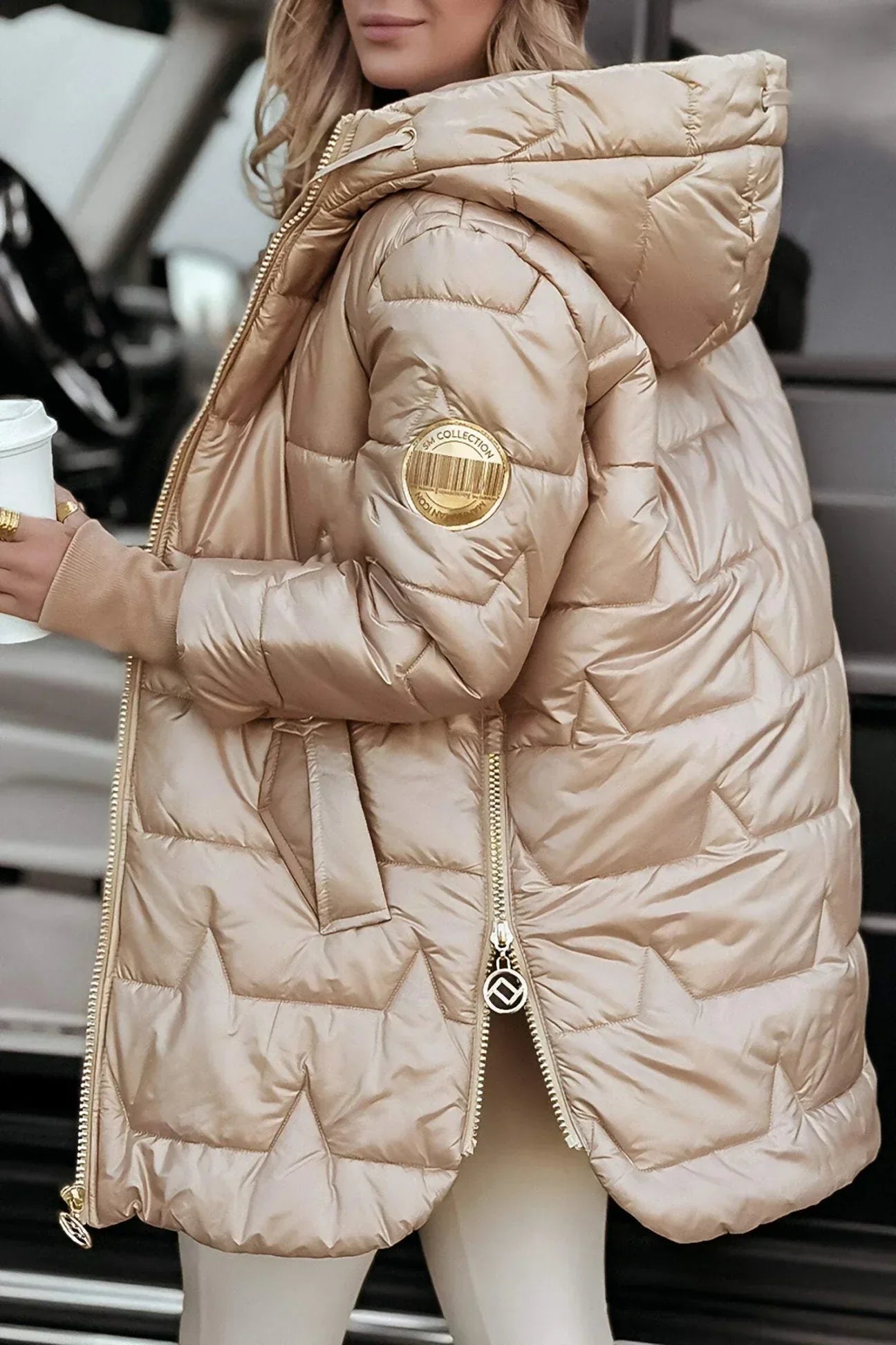 Isla Shine – Stylish Winter Coat With Hood And Lining
