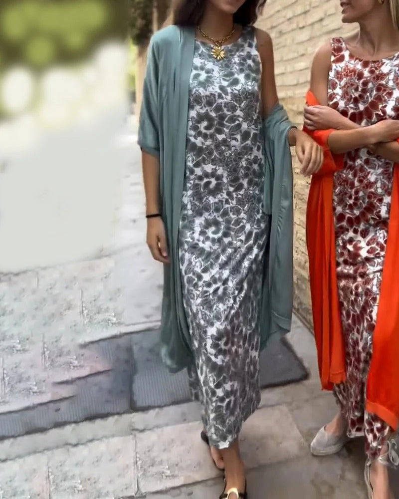 Camilla Printed Layered Maxi Set – Women’s fashion piece