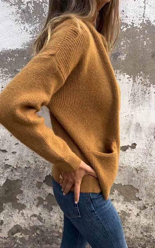 Jenneva Classic Knit Pocket Cardigan
