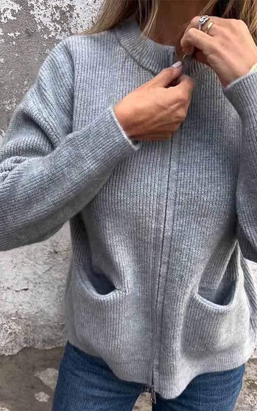 Jenneva Classic Knit Pocket Cardigan – Women’s fashion piece