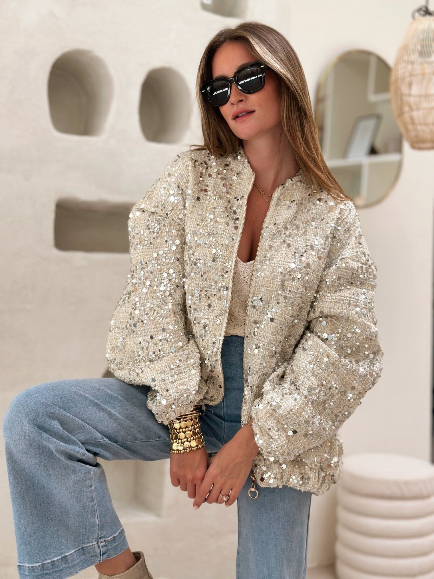 Mickaela – Sequin Bomber Jacket – Women’s fashion piece