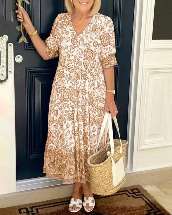 Isla Boho V Neck Dress