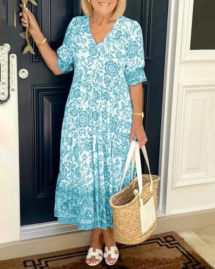 Isla Boho V Neck Dress
