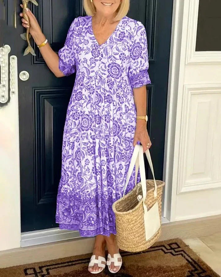 Isla Boho V Neck Dress – Women’s fashion piece