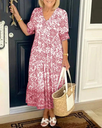Isla Boho V Neck Dress – Women’s fashion piece