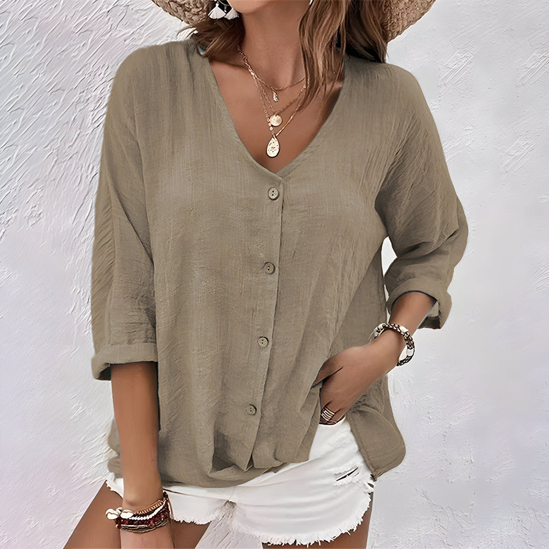 Harper – Relaxed Everyday Button Blouse – Women’s fashion piece