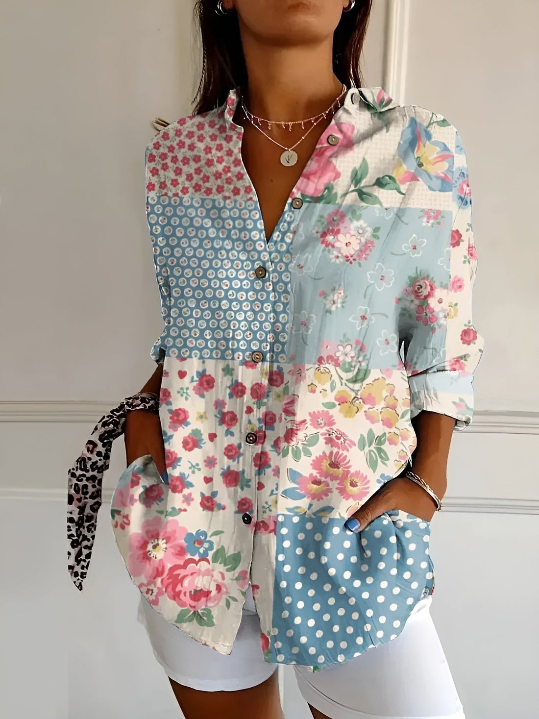 Halcyon Women's Printed Button Up Shirt – Women’s fashion piece