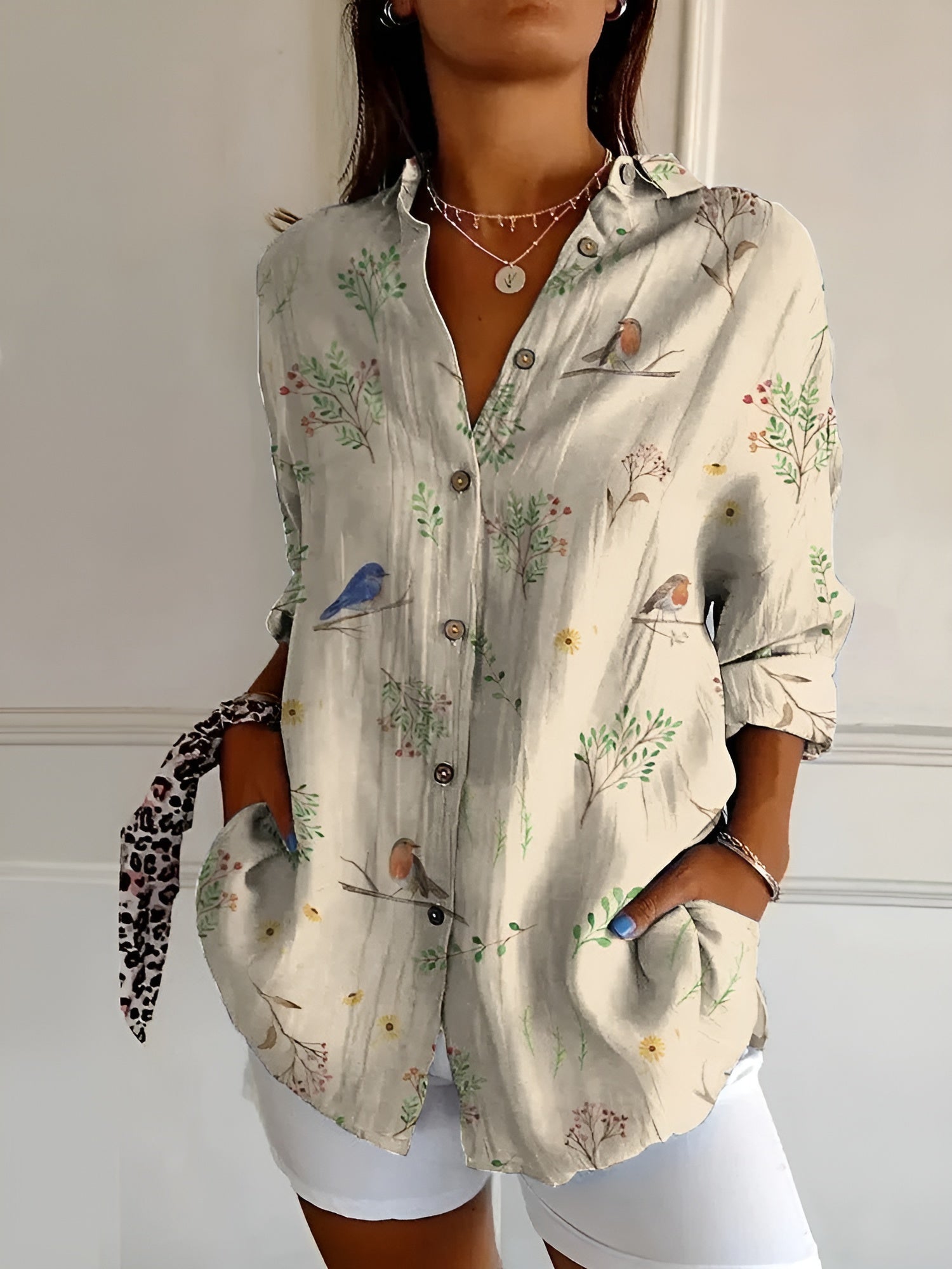 Halcyon Women's Printed Button Up Shirt