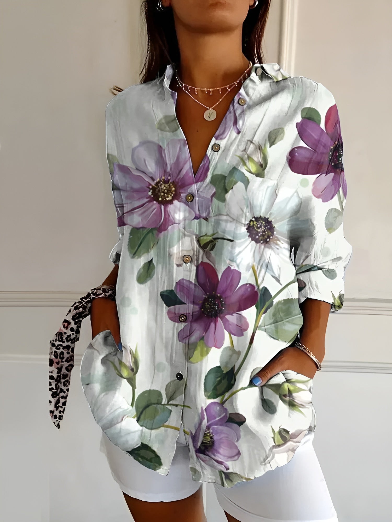 Halcyon Women's Printed Button Up Shirt