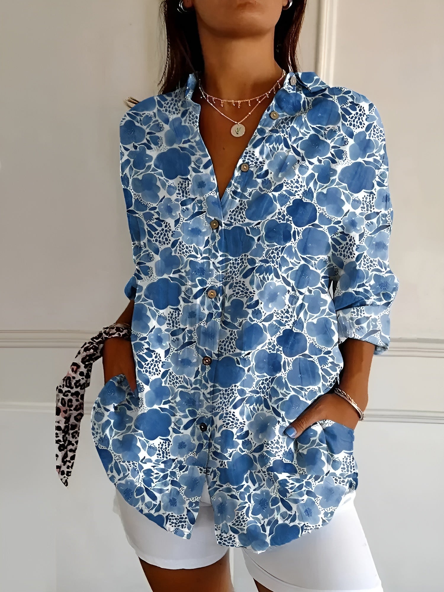 Halcyon Women's Printed Button Up Shirt