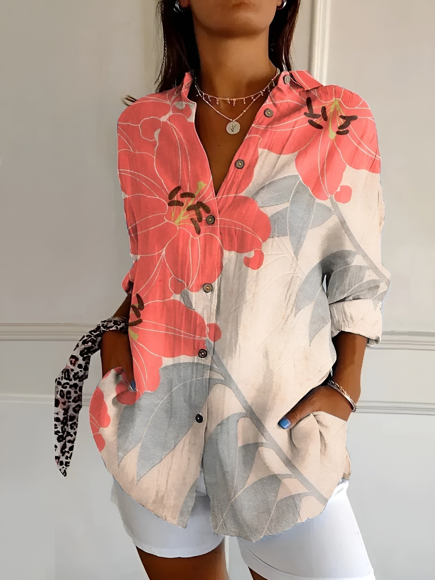 Halcyon Women's Printed Button Up Shirt
