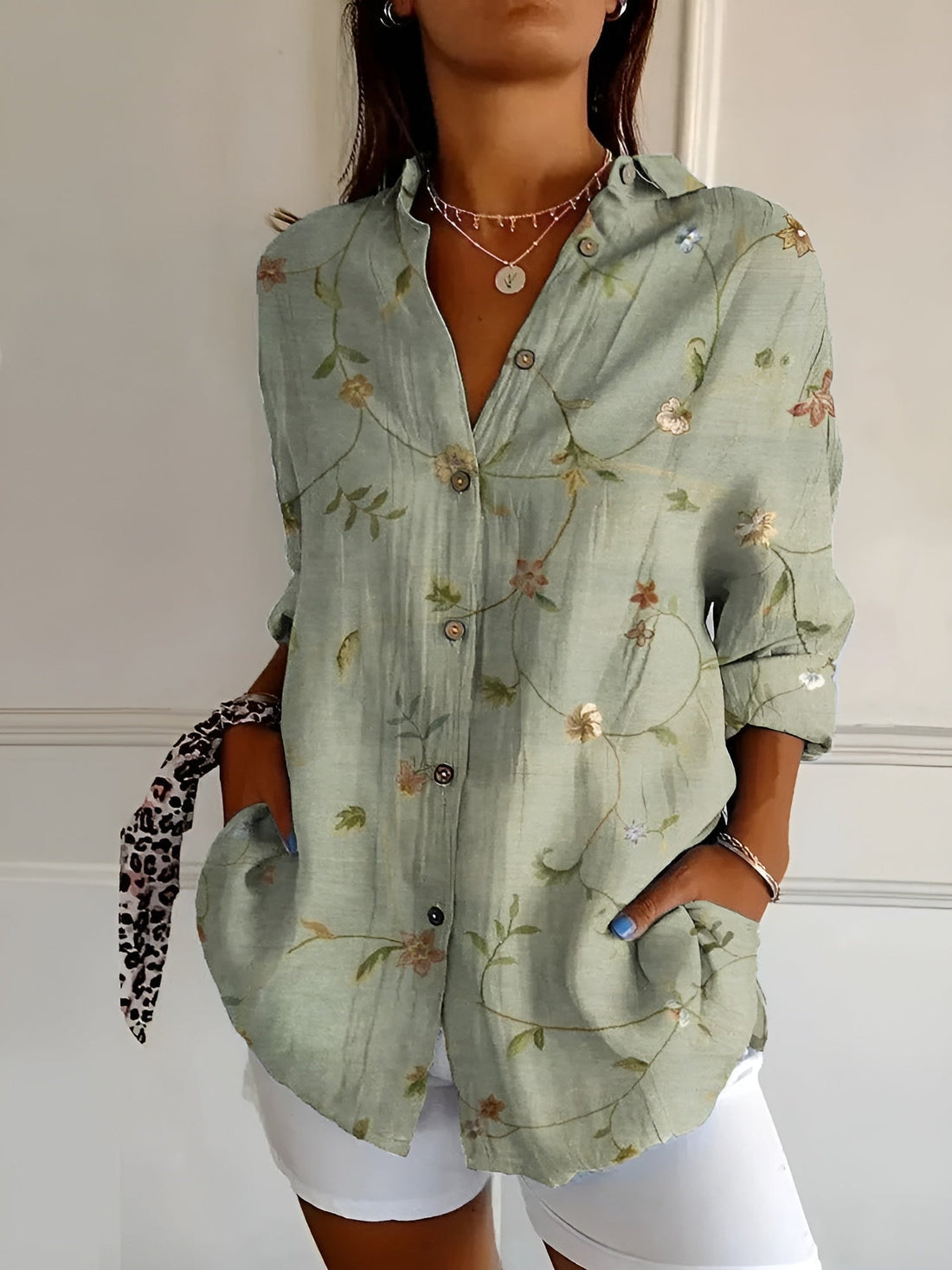 Halcyon Women's Printed Button Up Shirt – Women’s fashion piece